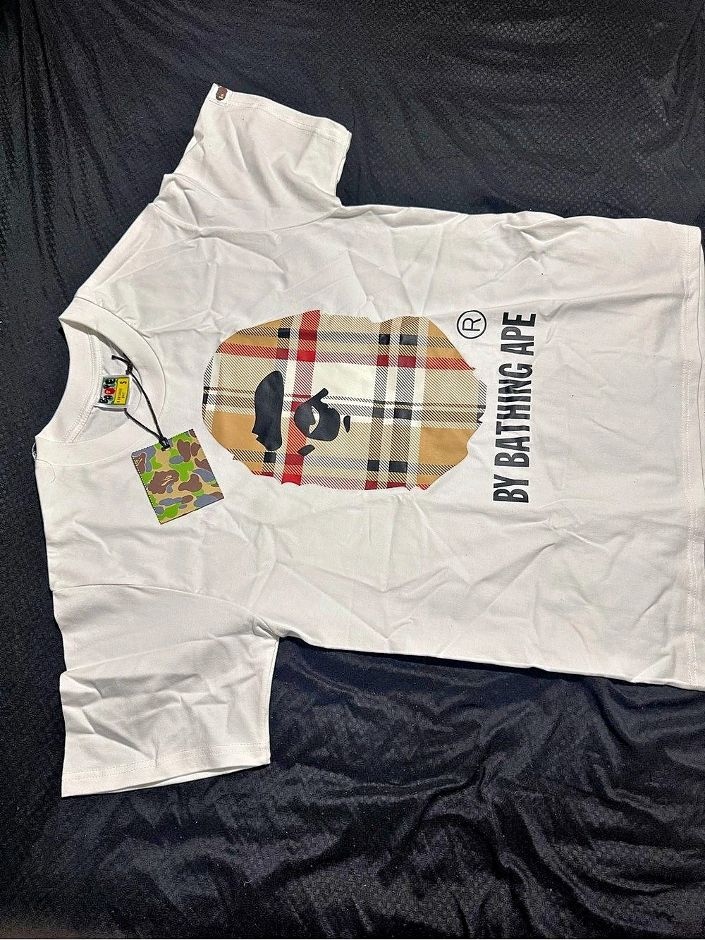 BAPE Color Block Graphic Tee Size Small NWT
